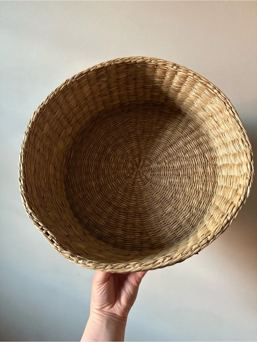 Woven Straw Basket Circular